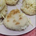 El cooksnap de Elías Méndez cuando hizo Arepas con queso y jamón york.