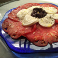 El cooksnap de Francisco Gil cuando hizo Carpaccio de tomate, con mozzarella de búfala.