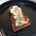 El cooksnap de Kiara Gomez cuando hizo Matambrito de 1 kg tierno a la pizza.