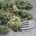 El cooksnap de Mariana Conti cuando hizo Ñoquis de rúcula y ricota. ¡Sabrosisimo!.