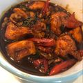 Cooksnap Audrey J semasa beliau membuat Ayam Kam Heong (versi berkuah).