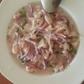 El cooksnap de Paola jimenez cuando hizo Ceviche de pescado peruano.