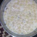Firdos Khan 's cooksnap of when they made Bundi ka raita.