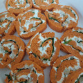El cooksnap de Olivia Gallardo cuando hizo Rollo de pimientos de piquillo relleno de rúcula, queso de cabra y nueces.