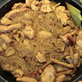 El cooksnap de Esther Simón Garcia cuando hizo Fideos chinos de arroz con pollo y verduras.