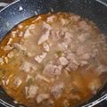 El cooksnap de Isa Roldan cuando hizo Carne de cerdo en salsa.