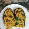 El cooksnap de alexfernandez62 cuando hizo Berenjenas rellenas con espinacas y almendras tostadas en salsa blanca.