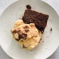 El cooksnap de Amaru Maeda cuando hizo Brownie de camote.
