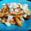 El cooksnap de Menci está cocinando cuando hizo Macarrones con chorizo.