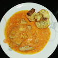 El cooksnap de Nerea López Torres cuando hizo Lomos de atún encebollado en salsa de piquillos.