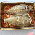 El cooksnap de Gerard cuando hizo Gallo al horno con patatas, tomate y cebolla asados.