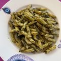 El cooksnap de Laura cuando hizo Macarrones en salsa al pesto.