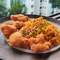 Komal Jayadeep Save's cooksnap of when they made चिकन शेजवान फ्राइड राइस (chicken Schezwan fried rice recipe in marathi).