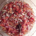 El cooksnap de Silvina Almendra cuando hizo Salsa criolla.