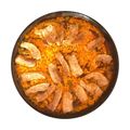 El cooksnap de Morti194 cuando hizo Paella de secreto de cerdo, espárragos trigueros y setas variadas.
