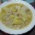 El cooksnap de Santiago Del Castillo Alvarez cuando hizo Bacalao con gambas 🍤 & patatas.