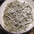 El cooksnap de Ale Urb cuando hizo Masa para tallarines al morrón.