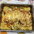 El cooksnap de Manuel saez cuando hizo Pechuga de pollo al horno con salsa de yogur y patatas.