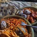 El cooksnap de Karolina Moreno cuando hizo Spaghetti y albóndigas con crema.