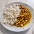El cooksnap de Pe1204 cuando hizo Garbanzos al curry con langostinos.