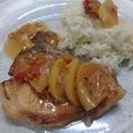 El cooksnap de Nelson Comida Casera cuando hizo Cerdo con manzanas.