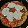 El cooksnap de Eduardo Quiñones cuando hizo MASA DE 🥔PAPA ROSTI🥔RALLADA SOLAMENTE 🥔🍕🥔🍕(para una pizza súper rápida👏👏).