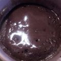 El cooksnap de Mica cuando hizo Volcán húmedo de chocolate al microondas.