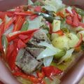 El cooksnap de Jona Ortega cuando hizo Bondiola al horno con verduras🫑🧅🧄.