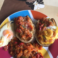 El cooksnap de m.sol cuando hizo Pisto en canoa de berenjena.
