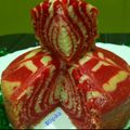 Dipika Saha's cooksnap of when they made এগলেস রেড ভেলভেট মার্বেল কেক(eggless red velvet marble cake recipe in Bengali).