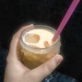 Huzaifa Bilal's cooksnap of when they made Mango milk shake.