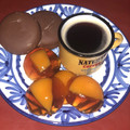 El cooksnap de Mabi cuando hizo Bombón de melocotón con brandy.
