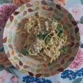 Cooksnap de Marina Maximiano quando cozinhou Macarrão com frango e brócolis.