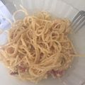 El cooksnap de Carmen 🌸 cuando hizo Espaguetis a la carbonara .