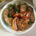 雪輪的亂煮亂吠 的 甜椒鑲雞胸豆腐肉 cooksnap