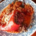 El cooksnap de Clau BD Dominguez cuando hizo Ajíes rellenos de carne y arroz en salsa.