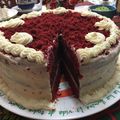 El cooksnap de Natalia Vergara cuando hizo Torta Red Velvet.