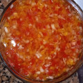 El cooksnap de Monica Isolabella cuando hizo Salsa criolla argentina.