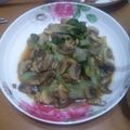 慕容玥 的 小白菜炒洋菇 cooksnap