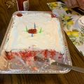 juicyfruit05's cooksnap of when they made EASY strawberry poke cake.