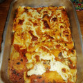 El cooksnap de Mayerlin Herrera cuando hizo Canelones de acelga y ricota :suprema con salsa de 🍅.