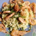 il Lida Cecchini quando ha preparato Riso con asparagi selvaggi e gamberi