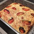 Saúl's cooksnap of when they made Focaccia.