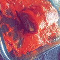 El cooksnap de Luis Fuentes cuando hizo Carne molida rellena de amarillo envuelto en tocineta.