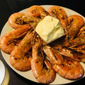 El cooksnap de Edu cuando hizo Langostinos a la plancha.
