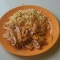 El cooksnap de Lopez Peniche Marian cuando hizo Salchichas Enchipotladas.