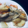 El cooksnap de Agustina Garcia cuando hizo Pescado en aluminio con Verduras al horno.