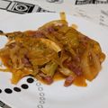 El cooksnap de Arli cuando hizo Repollo con pollo y champiñones.