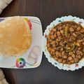 Shubhi Rastogi's cooksnap of when they made Chole, Bhature, Jeera Rice and Aloo Gobhi.