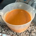 El cooksnap de Carlieme cuando hizo Gazpacho con Monsieur Cuisine Connect.